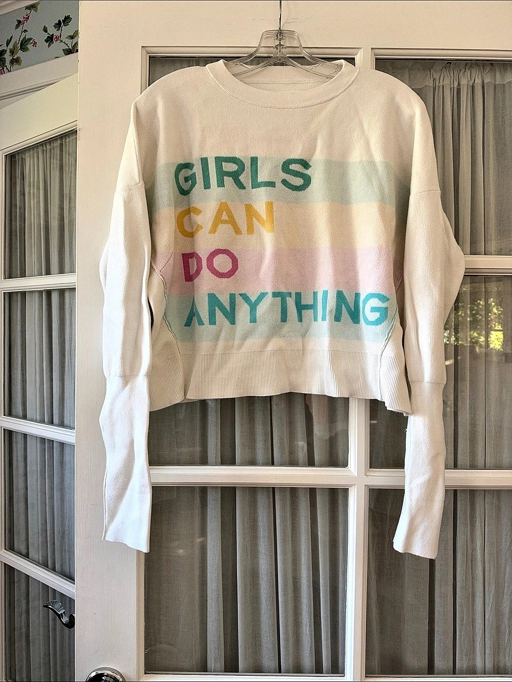 Zadig & Voltaire Nell C Girls Jacca Color Block Cotton Sweater Small